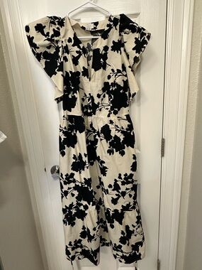 Black & Cream Floral Dress